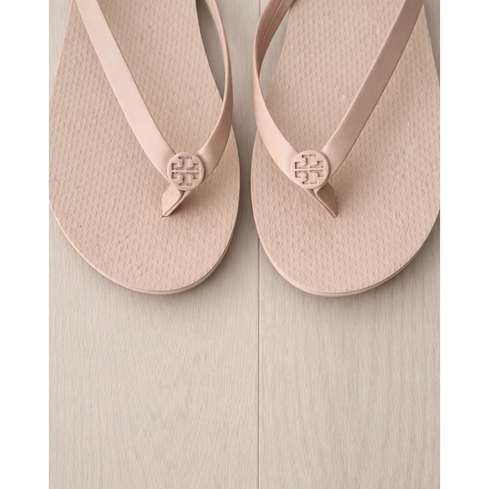 Tory Burch Mini Minnie Flip Flop Porcelain Pink Size 9 Womens Designer Sandals - Picture 2 of 4